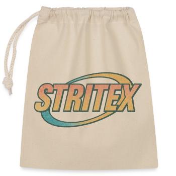 Stritex Retro Orbit Logo - Verschließbarer Geschenkbeutel aus Baumwolle (25x30cm) - Natur - Vorne