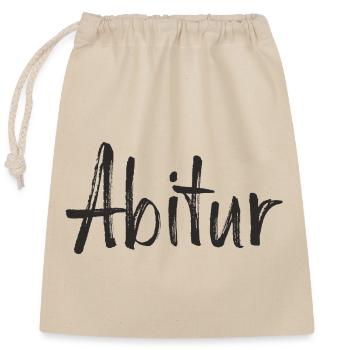 Conception du texte Abitur - Sac cadeau en coton avec cordon (25 x 30 cm) - nature - Devant