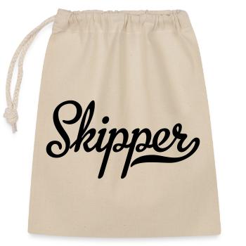 6061912 122177315 Skipper - Verschließbarer Geschenkbeutel aus Baumwolle (25x30cm) - Natur - Vorne