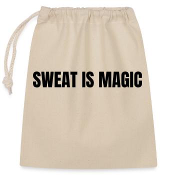 Fitness - Closable cotton gift bag (25x30cm) - nature - Front
