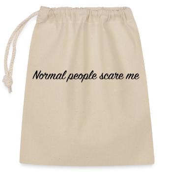 normal people scare me - Sac cadeau en coton avec cordon (25 x 30 cm) - nature - Devant