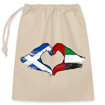 Schottland Vereinigte Arabische Emirate Flagge - Verschließbarer Geschenkbeutel aus Baumwolle (25x30cm) - Natur - Vorne