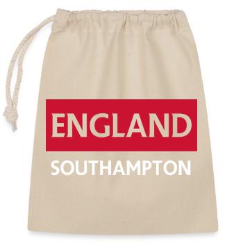 England Southampton Stadtbild Design - Verschließbarer Geschenkbeutel aus Baumwolle (25x30cm) - Natur - Vorne