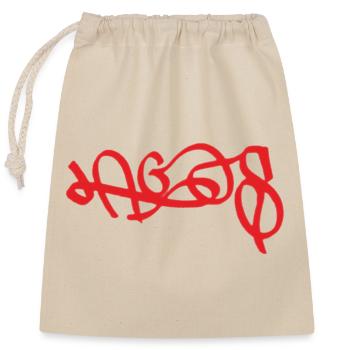 Graffiti rouge de Lagos - Sac cadeau en coton avec cordon (25 x 30 cm) - nature - Devant