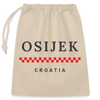 Stadt Osijek, Kroatien - Verschließbarer Geschenkbeutel aus Baumwolle (25x30cm) - Natur - Vorne