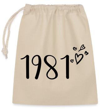 1981 - Closable cotton gift bag (25x30cm) - nature - Front