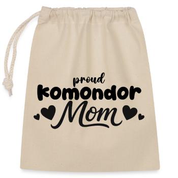 Proud Mop Dog Mother, Komondor - Closable cotton gift bag (25x30cm) - nature - Front