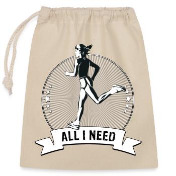 RUNNING emblem JOGGER - Closable cotton gift bag (25x30cm) - nature - Front