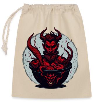 Devil Demon Halloween Hells Kitchen - Closable cotton gift bag (25x30cm) - nature - Front
