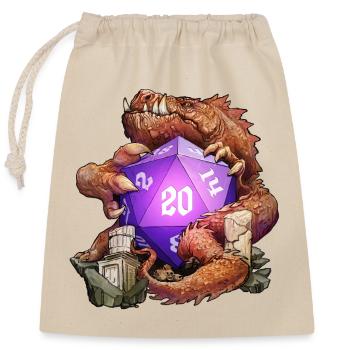 Le Dragon Roll - Sac cadeau en coton avec cordon (25 x 30 cm) - nature - Devant