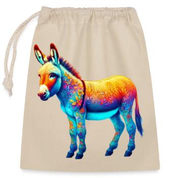 Donkey Mule - Closable cotton gift bag (25x30cm) - nature - Front