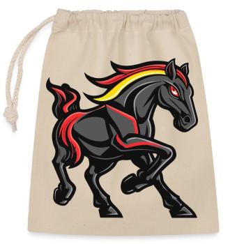 Bande dessinée de cheval - Sac cadeau en coton avec cordon (25 x 30 cm) - nature - Devant