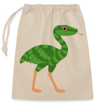 The ostrich snake, the snake that runs! - Closable cotton gift bag (25x30cm) - nature - Front