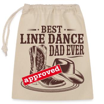 The best line dance dad - Closable cotton gift bag (25x30cm) - nature - Front