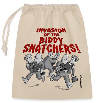 Invasion of the Biddy Snatchers - Closable cotton gift bag (25x30cm) - nature - Front