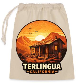 Terlingua Desert Cabin Sunset Motif - Closable cotton gift bag (25x30cm) - nature - Front