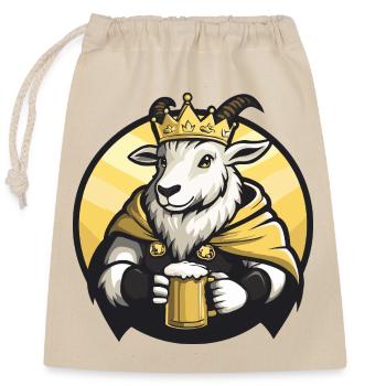 Mountain Goat Beer Funny - Closable cotton gift bag (25x30cm) - nature - Front