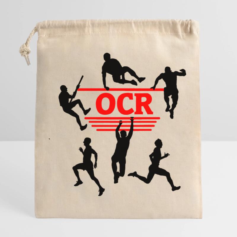 Puissance OCR – Conception de courses d’obstacles Sac cadeau en coton avec cordon (25 x 30 cm)