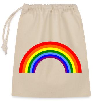 Regenbogenbogen  - Verschließbarer Geschenkbeutel aus Baumwolle (25x30cm) - Natur - Vorne