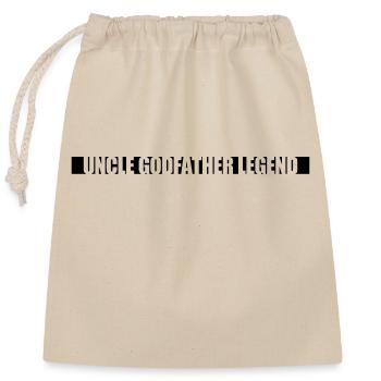 Uncle Godfather Legend Quote - Closable cotton gift bag (25x30cm) - nature - Front