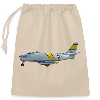 F-86 Sabre - Closable cotton gift bag (25x30cm) - nature - Front