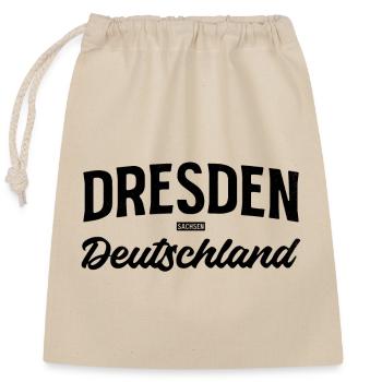 Dresden Saxony Germany Cities Design - Closable cotton gift bag (25x30cm) - nature - Front