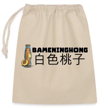 Bameninghong Peach - Closable cotton gift bag (25x30cm) - nature - Front