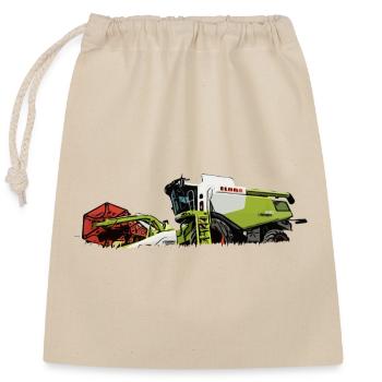 Combine harvester 630 - Closable cotton gift bag (25x30cm) - nature - Front
