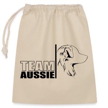 TEAM Aussie Dogs Australian Shepherd Wilsigns - Closable cotton gift bag (25x30cm) - nature - Front