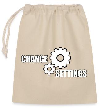 CHANGE SETTINGS - Verschließbarer Geschenkbeutel aus Baumwolle (25x30cm) - Natur - Vorne
