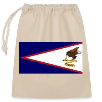 American Samoa - Closable cotton gift bag (25x30cm) - nature - Front
