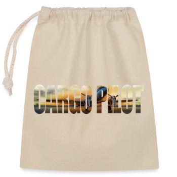 Cargo pilot DC-3 - Verschließbarer Geschenkbeutel aus Baumwolle (25x30cm) - Natur - Vorne