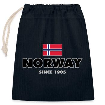 Norway - Norge - Norwegen - Flagge - Skandinavien - Verschließbarer Geschenkbeutel aus Baumwolle (25x30cm) - Navy - Vorne
