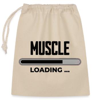 Muscle Loading Progress - Closable cotton gift bag (25x30cm) - nature - Front