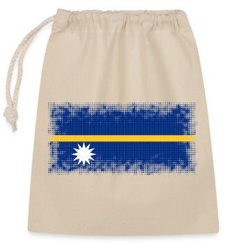 Country Nauru - Closable cotton gift bag (25x30cm) - nature - Front