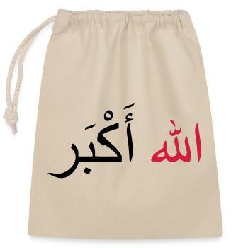 Allah Akbar - Closable cotton gift bag (25x30cm) - nature - Front