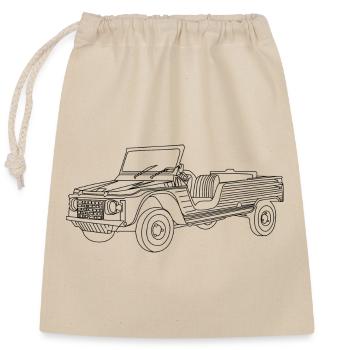 La Mehari - Sac cadeau en coton avec cordon (25 x 30 cm) - nature - Devant