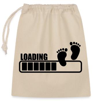 Baby charging - Closable cotton gift bag (25x30cm) - nature - Front