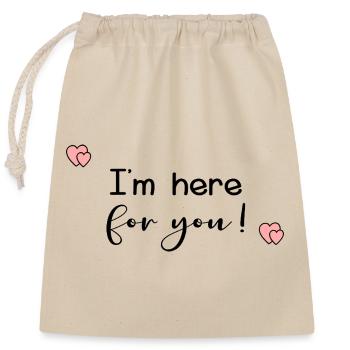 Simple Condolences Message - Closable cotton gift bag (25x30cm) - nature - Front