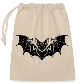 Bat Gothic Illustration - Sac cadeau en coton avec cordon (25 x 30 cm) - nature - Devant