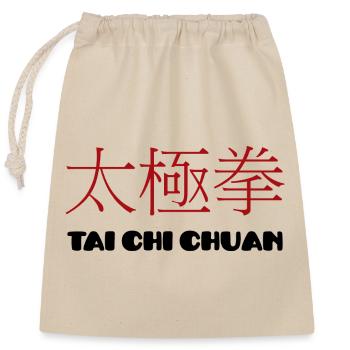 Tai Chi Chuan - Sac cadeau en coton avec cordon (25 x 30 cm) - nature - Devant
