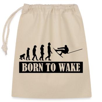 Wakeboard,Shred,Wakeboarder,Wakeboarding,Wake - Sac cadeau en coton avec cordon (25 x 30 cm) - nature - Devant