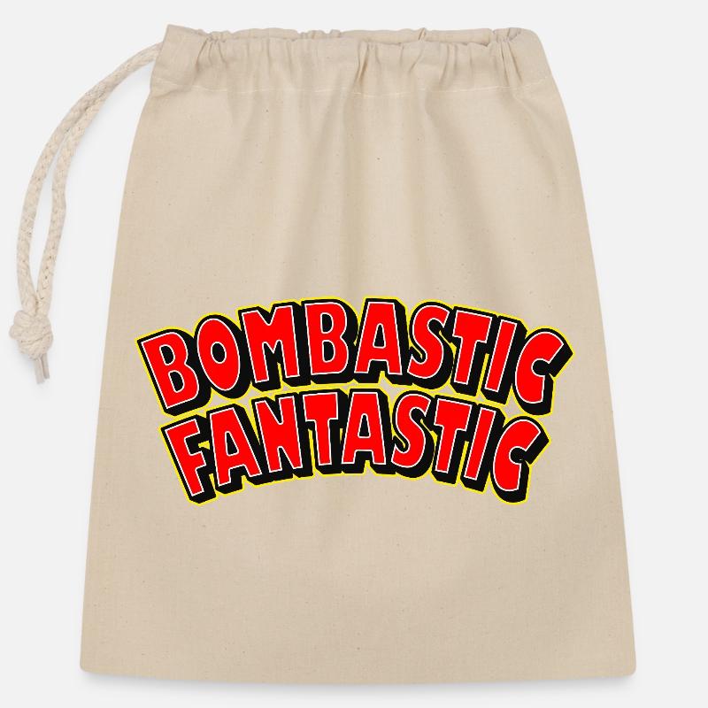 Bombastisches Fantastisch - Verschließbarer Geschenkbeutel aus Baumwolle (25x30cm) - Natur