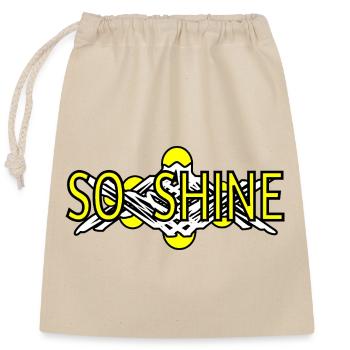 So_Shine - Closable cotton gift bag (25x30cm) - nature - Front