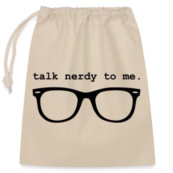 Geek - Closable cotton gift bag (25x30cm) - nature - Front