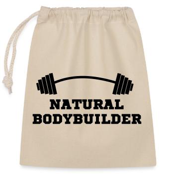 culturiste, musculation,fitness,entraînement,bête - Sac cadeau en coton avec cordon (25 x 30 cm) - nature - Devant