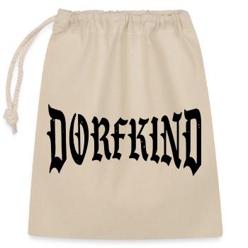 dorf kind child village bambino dorfkind shirt - Verschließbarer Geschenkbeutel aus Baumwolle (25x30cm) - Natur - Vorne