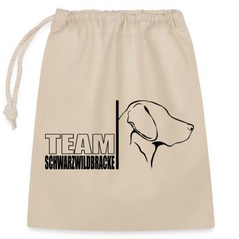 TEAM Schwarzwildbracke Hunde Hund Wilsigns - Verschließbarer Geschenkbeutel aus Baumwolle (25x30cm) - Natur - Vorne