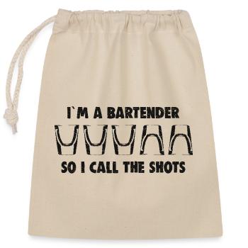 Bartender Bartender Casual Saying - Closable cotton gift bag (25x30cm) - nature - Front