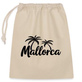 Mallorca Island Feeling – Holidays Palm Trees Beach - Closable cotton gift bag (25x30cm) - nature - Front